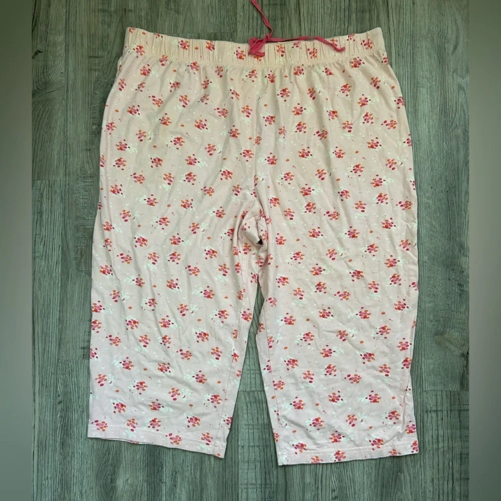 Joe‎ Boxer Pink Floral Pajama Crop Lounge Pants Sz 3X